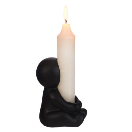 kaarsenhouder knuffel zwart