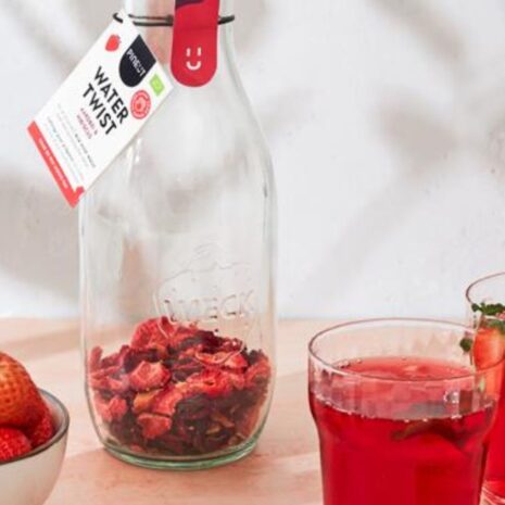 watertwist karaf aardbei bibiscus bioo