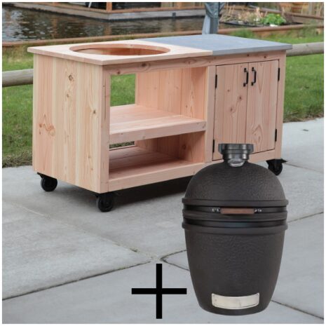 Kamado tafel douglas 150x70 + Urban Bastard Large Kamado