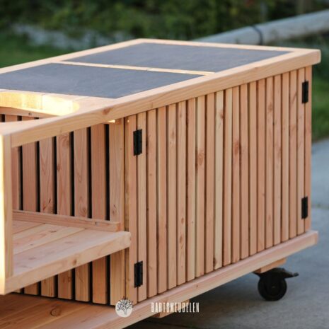 buitenkeuken met latjes zevenbergen detailfoto