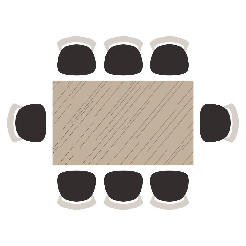 rechthoekige eettafel