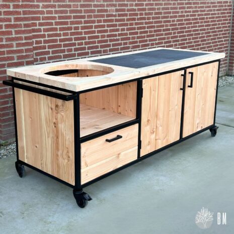 Buitenkeuken douglas en staal Goes industrieel