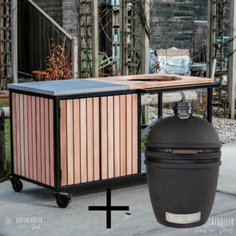 Eucalyptus buitenkeuken latjes Bastard Large Urban Kamado Eucalyptus buitenkeuken latjes + Bastard Large Urban Kamado