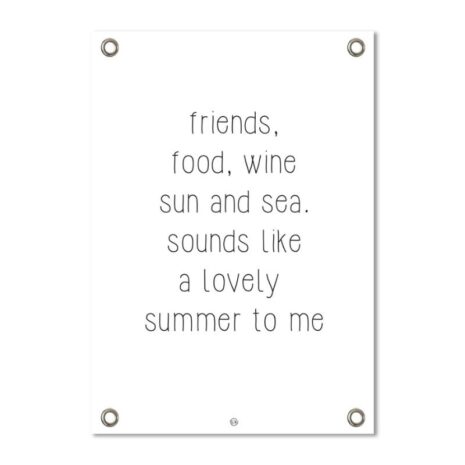 Tuinposter friends food wit wit 59cm x 84cm Tuinposter friends food wit wit 59cm x 84cm