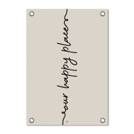 Tuinposter our happy place 59cm x 84cm