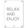 Tuinposter relax and enjoy minimal wit 59cm x 84cm Tuinposter relax and enjoy minimal wit 59cm x 84cm