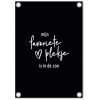 Zwarte tuinposter – ‘Mijn favoriete plekje is in de zon’ – 60 x 80 cm – Zoedt
