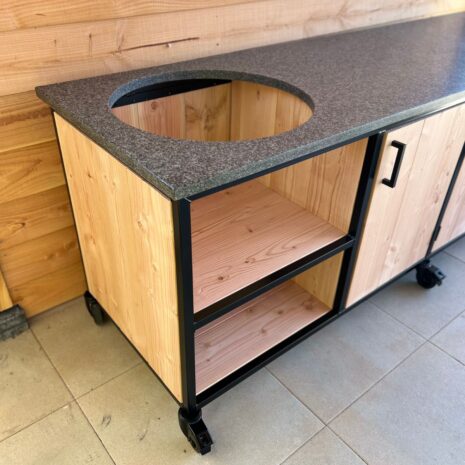 Kamado Douglas buitenkeuken Impala graniet Blad