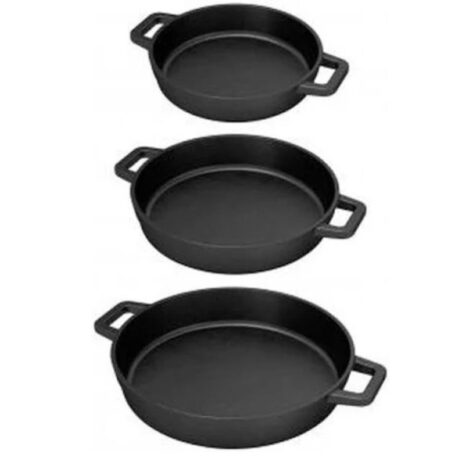 The bastard Fry pan Cast iron compact, Medium, Large