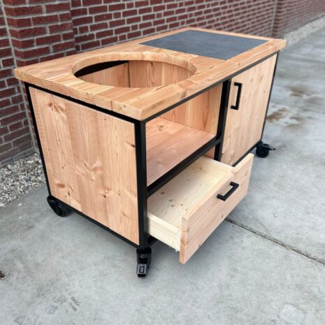 lade onder kamado BBQ tafel Charlie