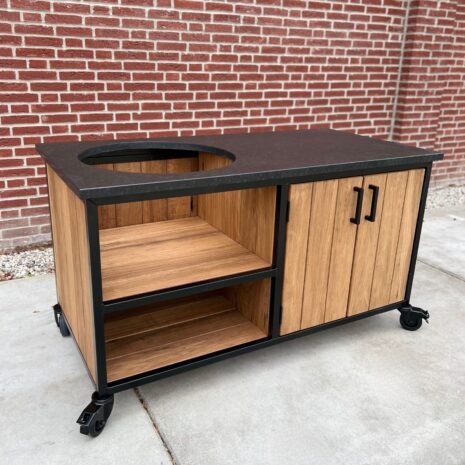 Kamado tafel Fraké Compact met zwart granieten blad