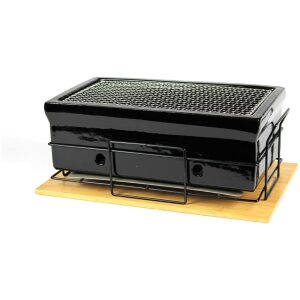 YAKINIKU MEDIUM Rectangular Shichirin _ Konro & Yakitori grill - black edition
