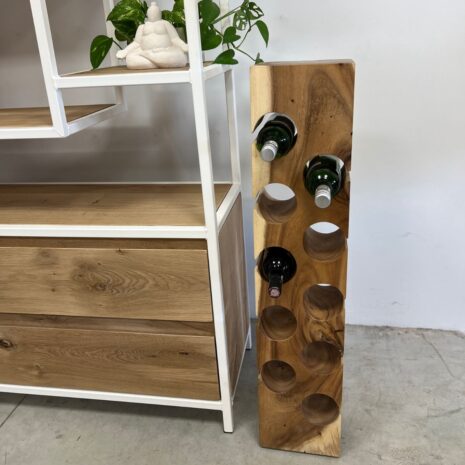 Grote houten wijnrek Suar hout