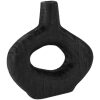 Houten Donut Vaas Zwart Medium