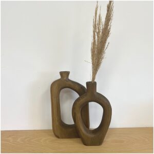 Houten donut vaas Large