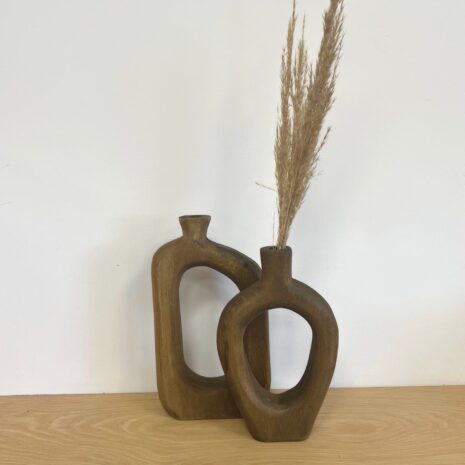 Houten donut vaas Large