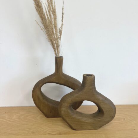 Houten donut vaas small