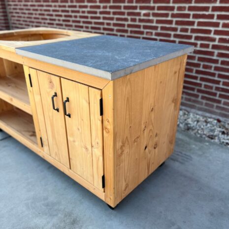 Opbergruimte kamado tafel Douglas 150x70 voorraad