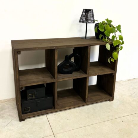 Steigerhouten vakkenkast 5 Showmodel 1 Steigerhouten vakkenkast 5 Showmodel