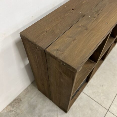 Steigerhouten vakkenkast Showmodel details