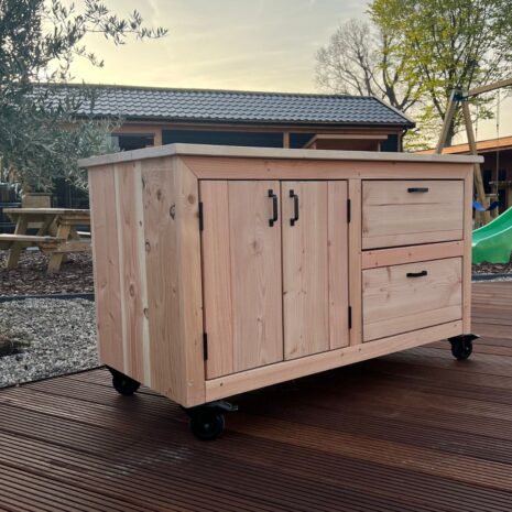 tuinkast werktafel op wielen Douglas