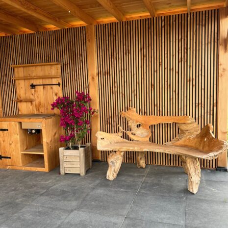 Boombank natuurlijke vormen 170 cm