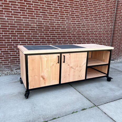 Verrijdbare BBQ buitenkeuken