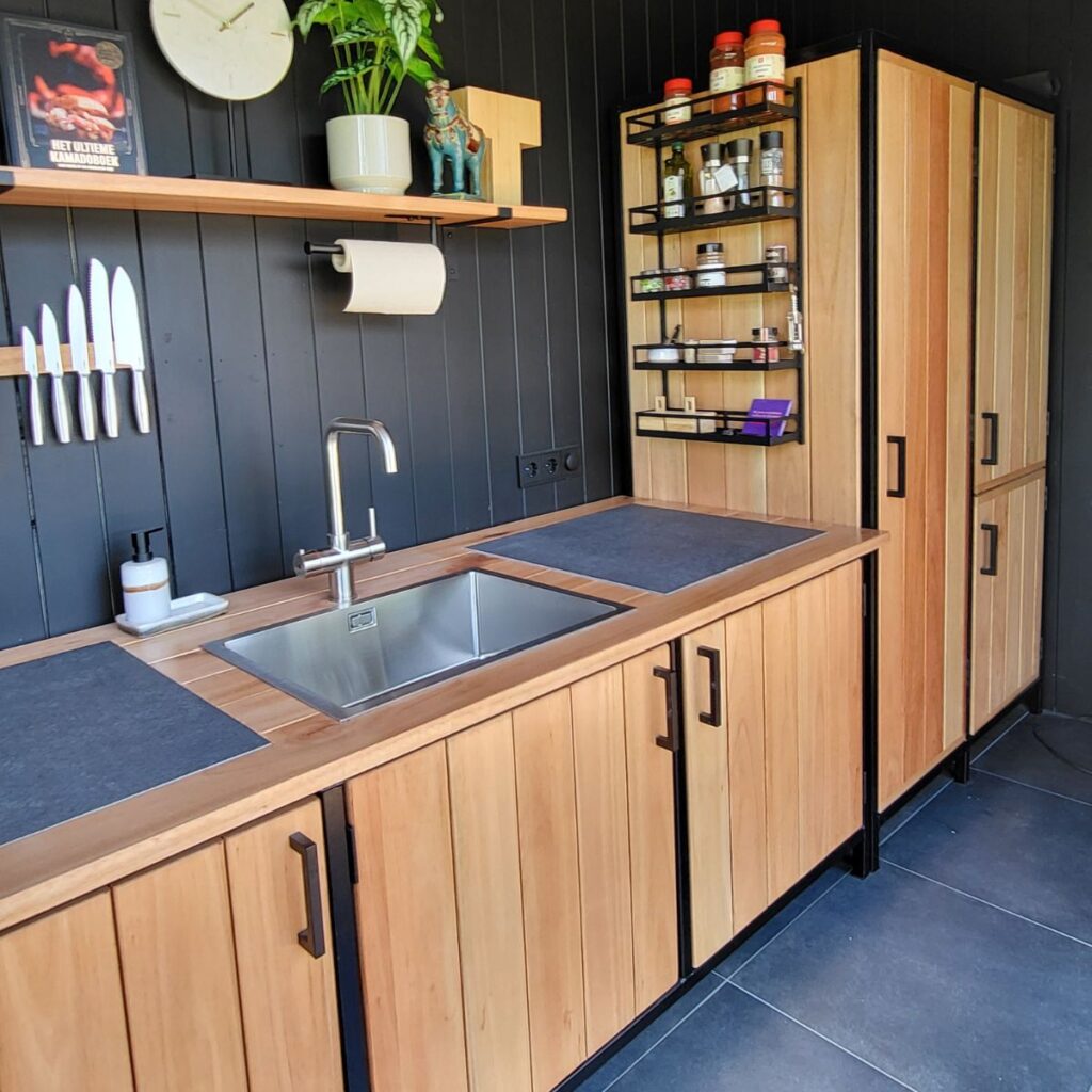 eucalyptus hout buitenkeuken op maat