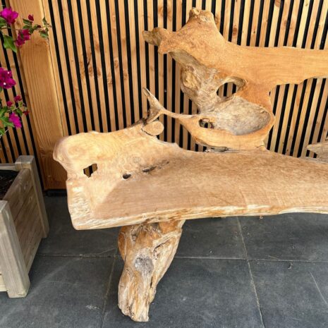 tuinbank teak 170 cm boomstambank