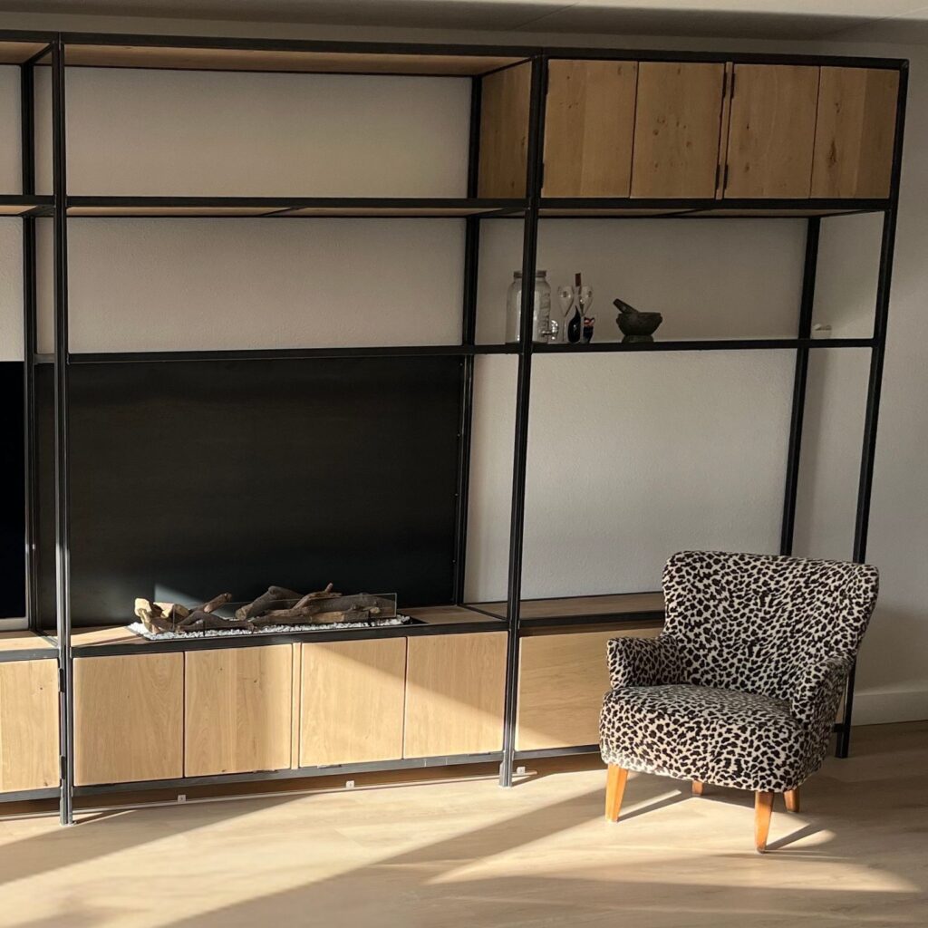 bio haard wankast eiken en staal